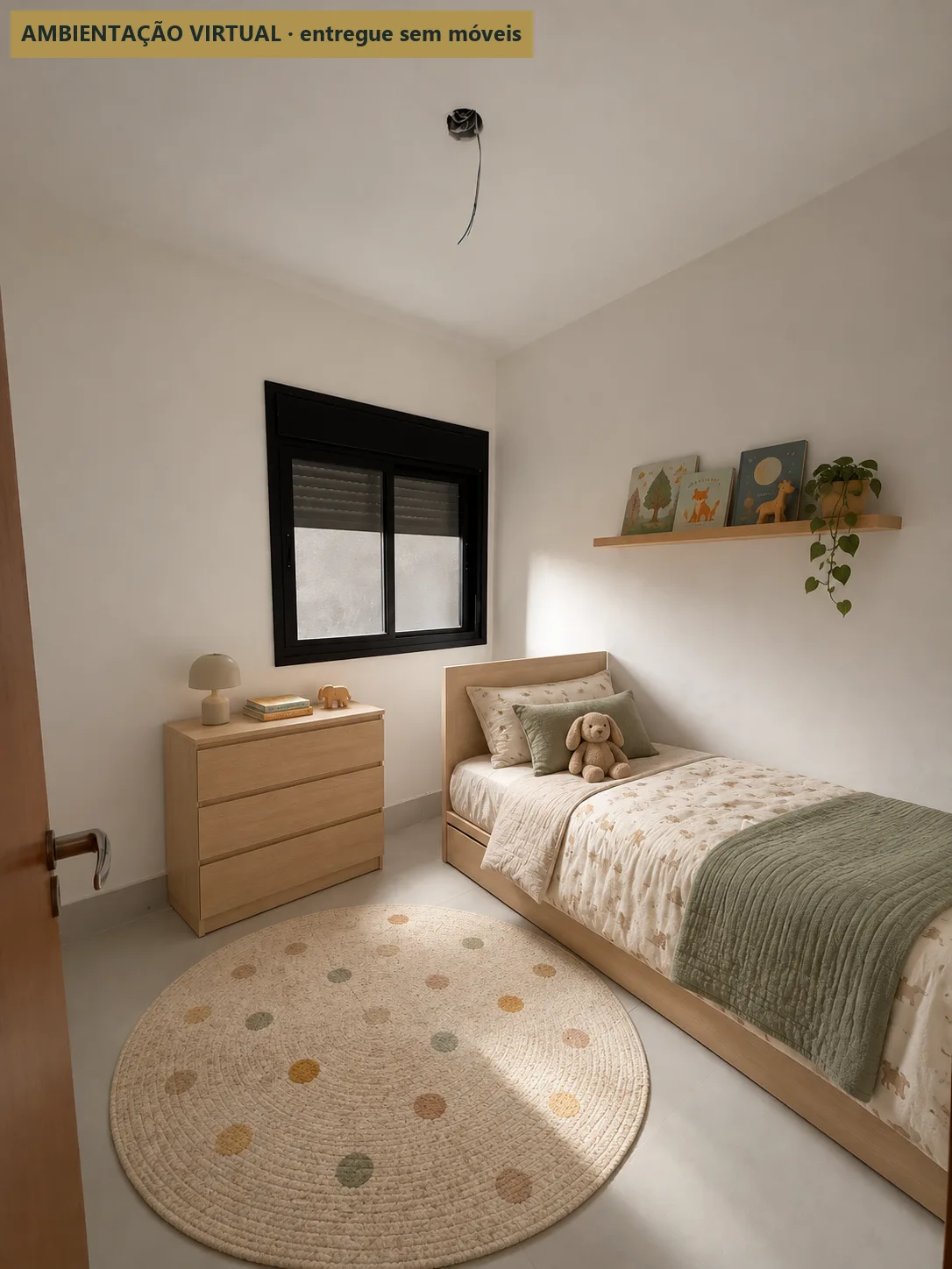 Dormitório, como quarto de criança